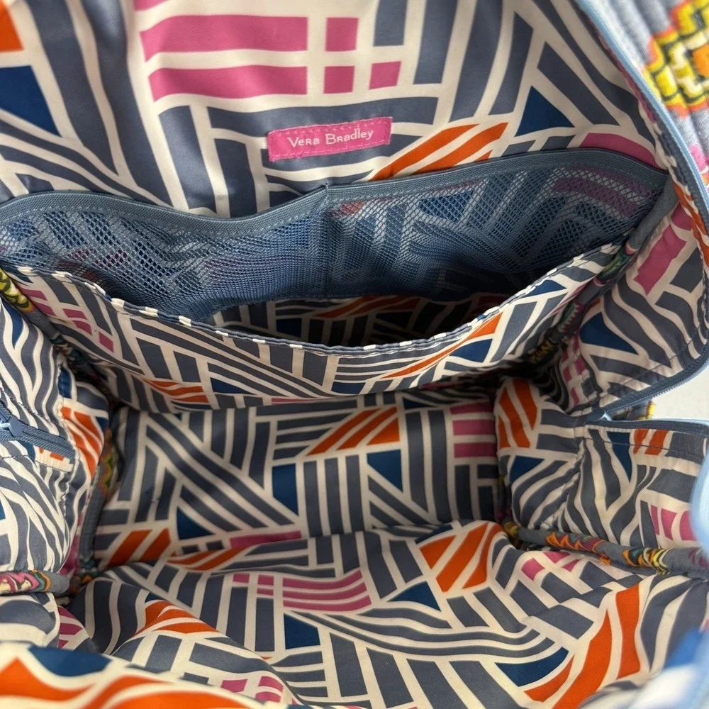Vera Bradley Multi Color‎ Medallion Pattern Back Pack Book Bag Adjustable Straps